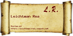 Leichtman Rea névjegykártya